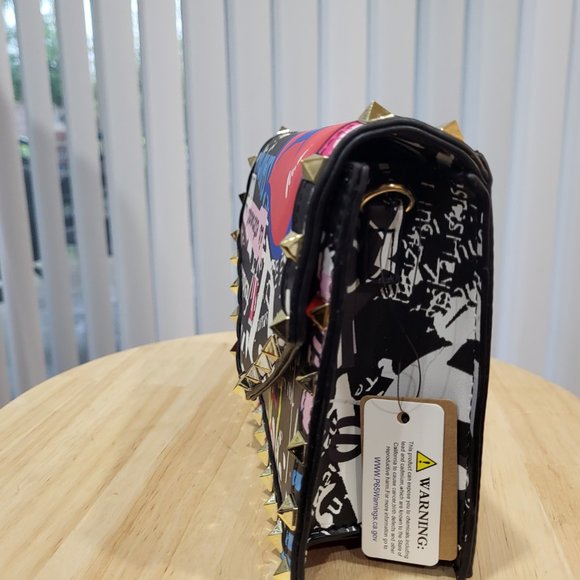 Black Graffiti Purse - Picture 4 of 6